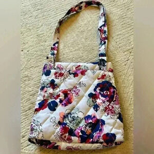 Vera Bradley quilted white shoulder purse